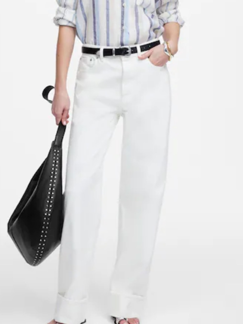 MADEWELL mid rise ! Classic Wide-Leg Women’s Jeans in White! 31